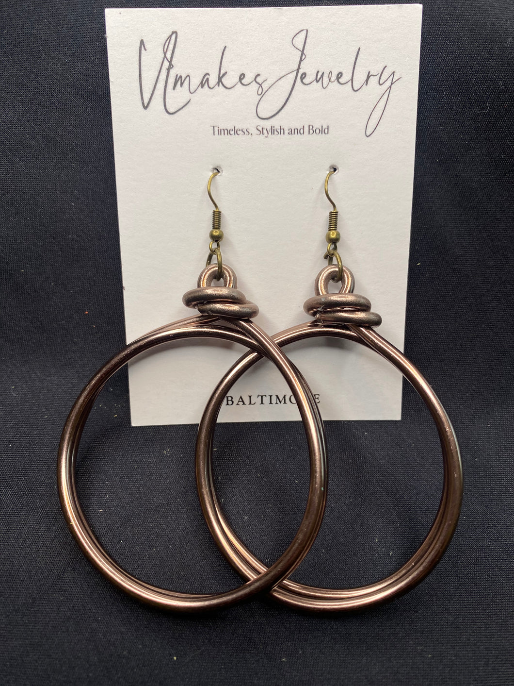 Wired Up - Bronze Hoops