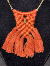 Load image into Gallery viewer, Orange Macrame Necklace
