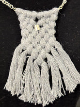 Load image into Gallery viewer, Gray Macrame Necklace